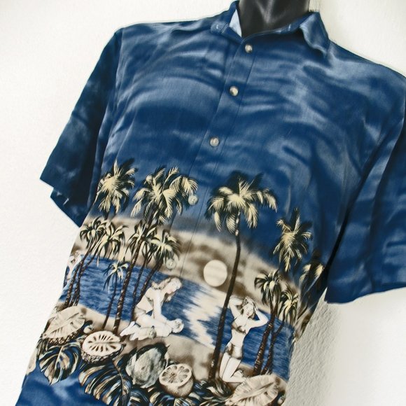 Pierre Cardin Tropical Hawaiian Shirt L Men's - Picture 3 of 7